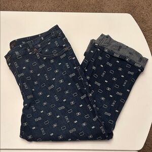 Bandolino Blue Stretch Capri Blue Jeans Size 12